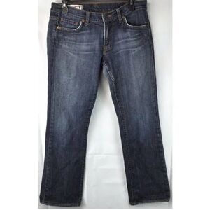 Red Engine Lily Womens Petite Jeans 28 True Fit Boot Cut Dark‎ Wash Distress